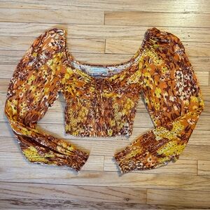 Urban Outfitters Long Sleeve Crop Top